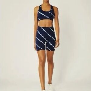 Tory Sport Navy and White Tie-Dye Apparel M